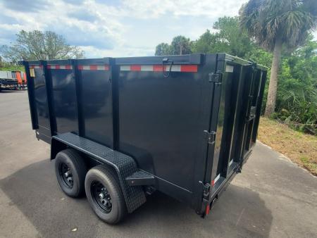 New 2026 Down 2 Earth Trailers 6X12 TANDEM AXLE 10000 LB GVWR DUMP TRAILER WITH 4' SIDES, REAR BARN DOORS, TARP