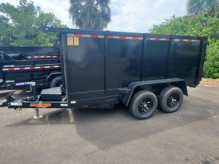 New 2026 Down 2 Earth Trailers 6X12 TANDEM AXLE 10000 LB GVWR DUMP TRAILER WITH 4' SIDES, REAR BARN DOORS, TARP