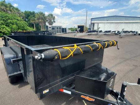 New 2026 Down 2 Earth Trailers 6X12 TANDEM AXLE 7000 LB GVWR DUMP TRAILER WITH 2' SIDES, REAR BARN DOORS, TARP