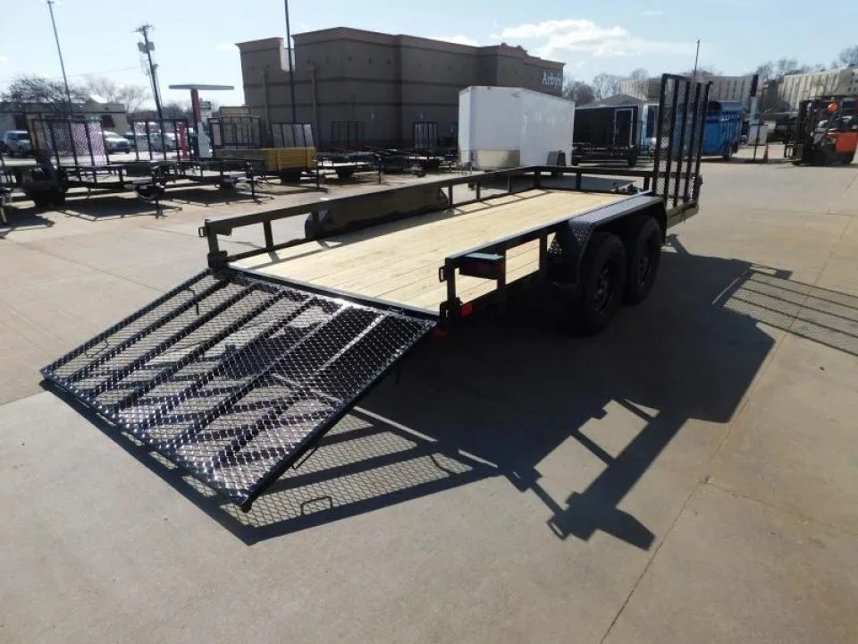 New 2026 Buck Dandy 83X16 Side Gate 7000 GVWR Utility Trailer