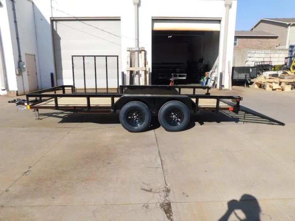 New 2026 Buck Dandy 83X16 Side Gate 7000 GVWR Utility Trailer