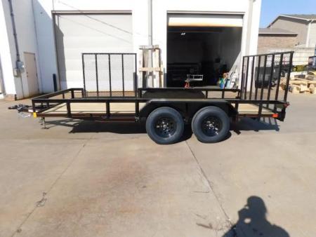 New 2026 Buck Dandy 83X16 Side Gate 7000 GVWR Utility Trailer