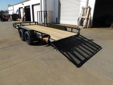 New 2026 Buck Dandy 83X16 Side Gate 7000 GVWR Utility Trailer