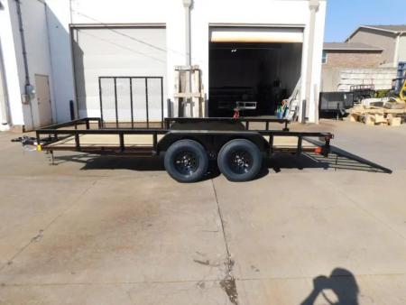 New 2026 Buck Dandy 83X16 Side Gate 7000 GVWR Utility Trailer
