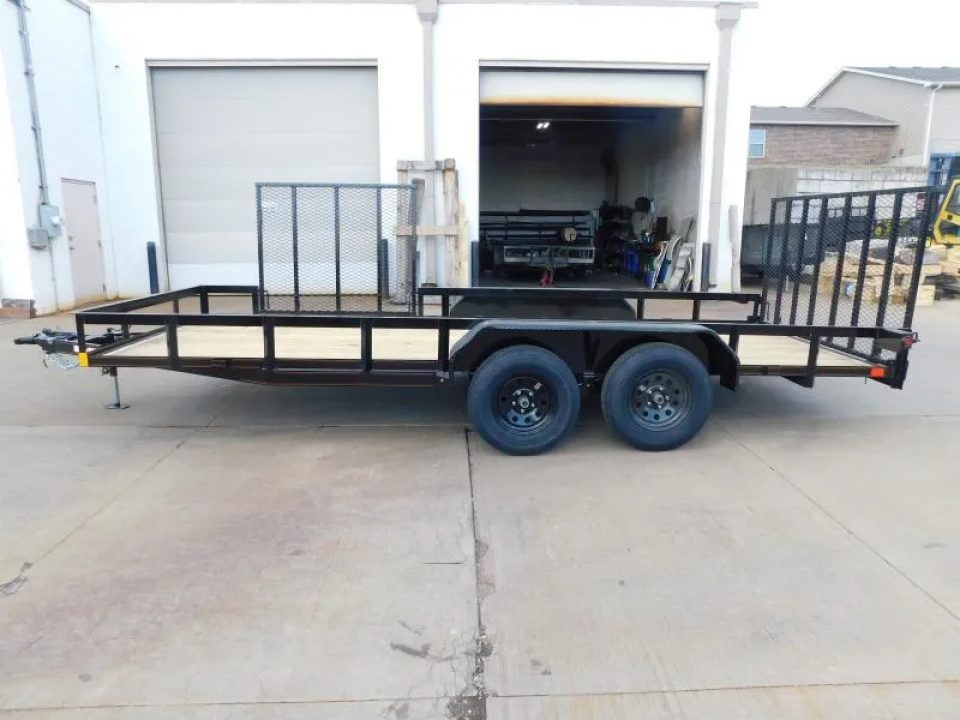 New 2026 Buck Dandy 83X18 Side Gate 7000 GVWR Utility Trailer