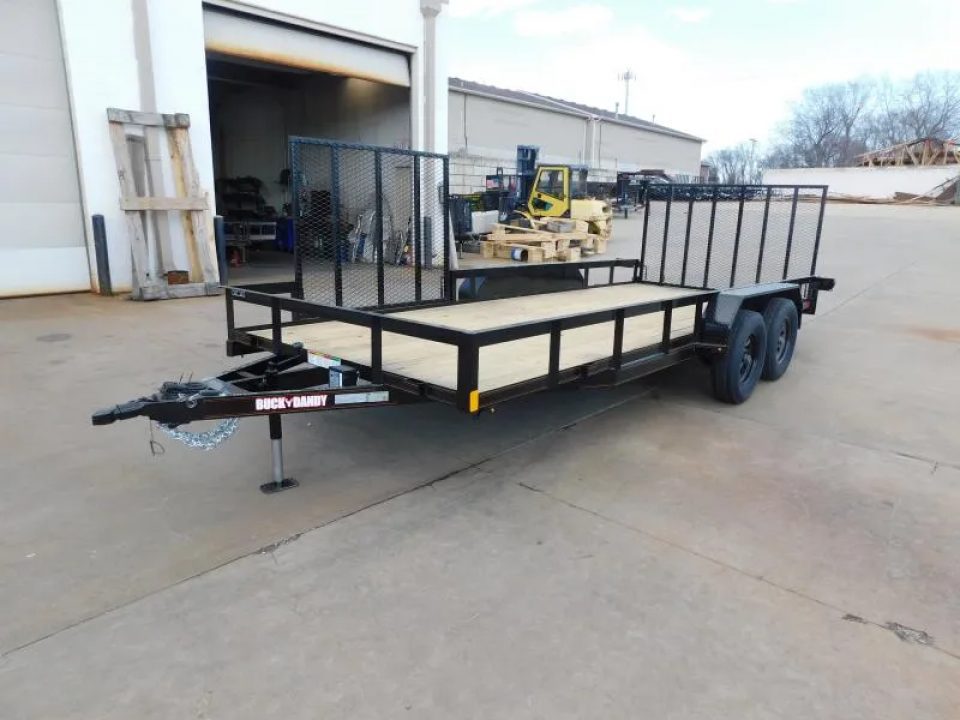 New 2026 Buck Dandy 83X18 Side Gate 7000 GVWR Utility Trailer