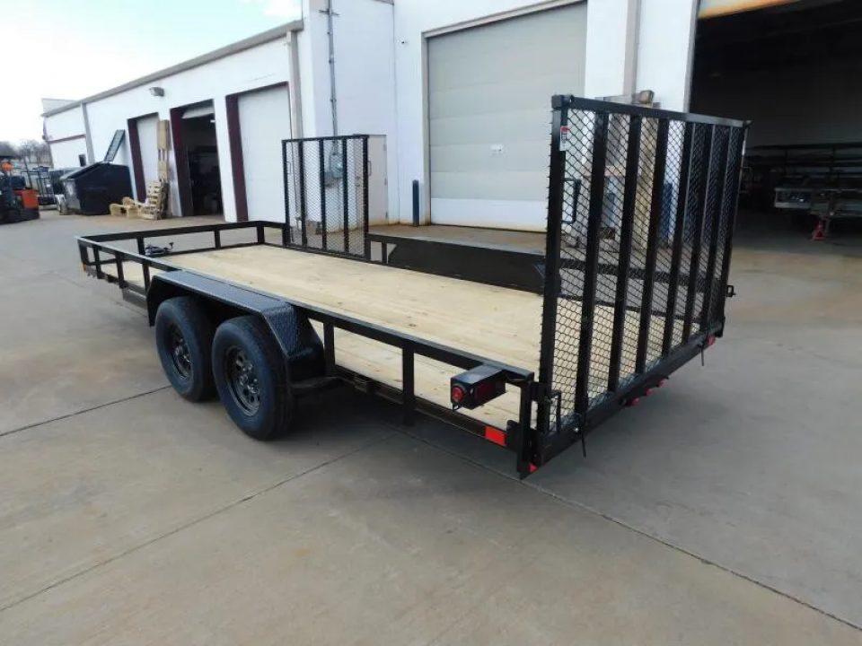 New 2026 Buck Dandy 83X18 Side Gate 7000 GVWR Utility Trailer