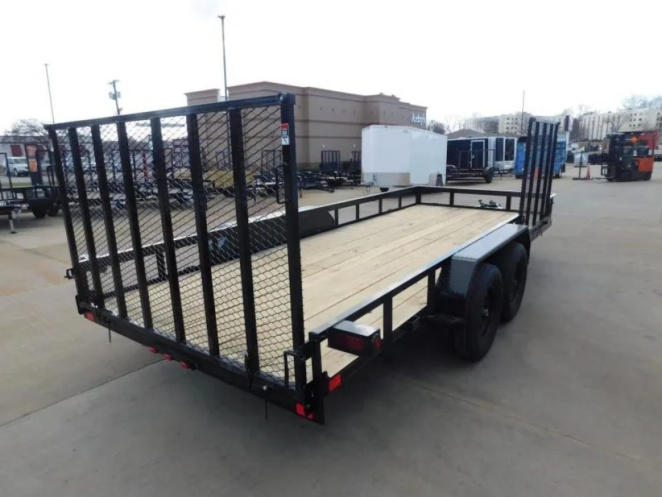 New 2026 Buck Dandy 83X18 Side Gate 7000 GVWR Utility Trailer