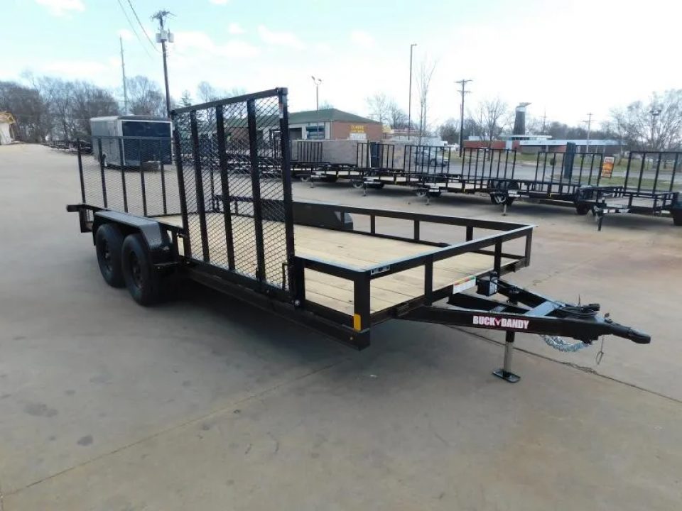 New 2026 Buck Dandy 83X18 Side Gate 7000 GVWR Utility Trailer