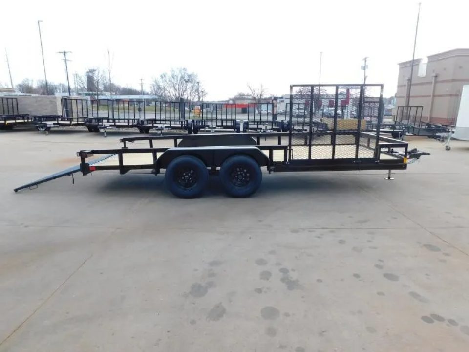 New 2026 Buck Dandy 83X18 Side Gate 7000 GVWR Utility Trailer