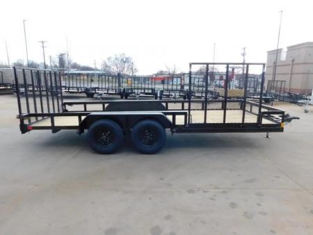 New 2026 Buck Dandy 83X18 Side Gate 7000 GVWR Utility Trailer