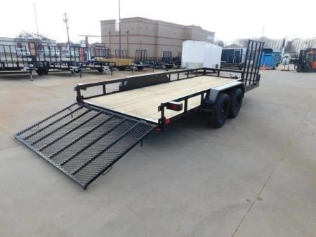 New 2026 Buck Dandy 83X18 Side Gate 7000 GVWR Utility Trailer