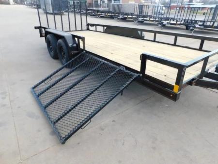 New 2026 Buck Dandy 83X18 Side Gate 7000 GVWR Utility Trailer
