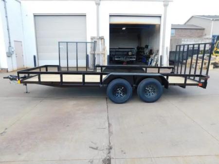 New 2026 Buck Dandy 83X18 Side Gate 7000 GVWR Utility Trailer