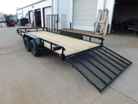 New 2026 Buck Dandy 83X18 Side Gate 7000 GVWR Utility Trailer