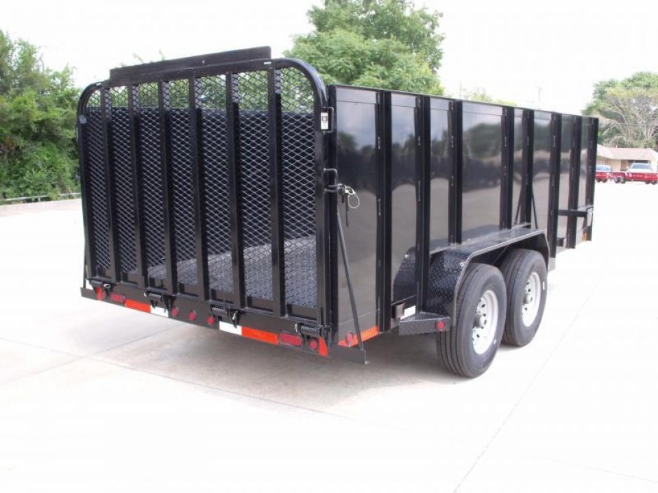 New Landscape  Trailer  High Wall_____Keep Your Items Out Of Sight______83 X 16 Steel  HD Tube Gate 14000 GVW  14 Ply Tires