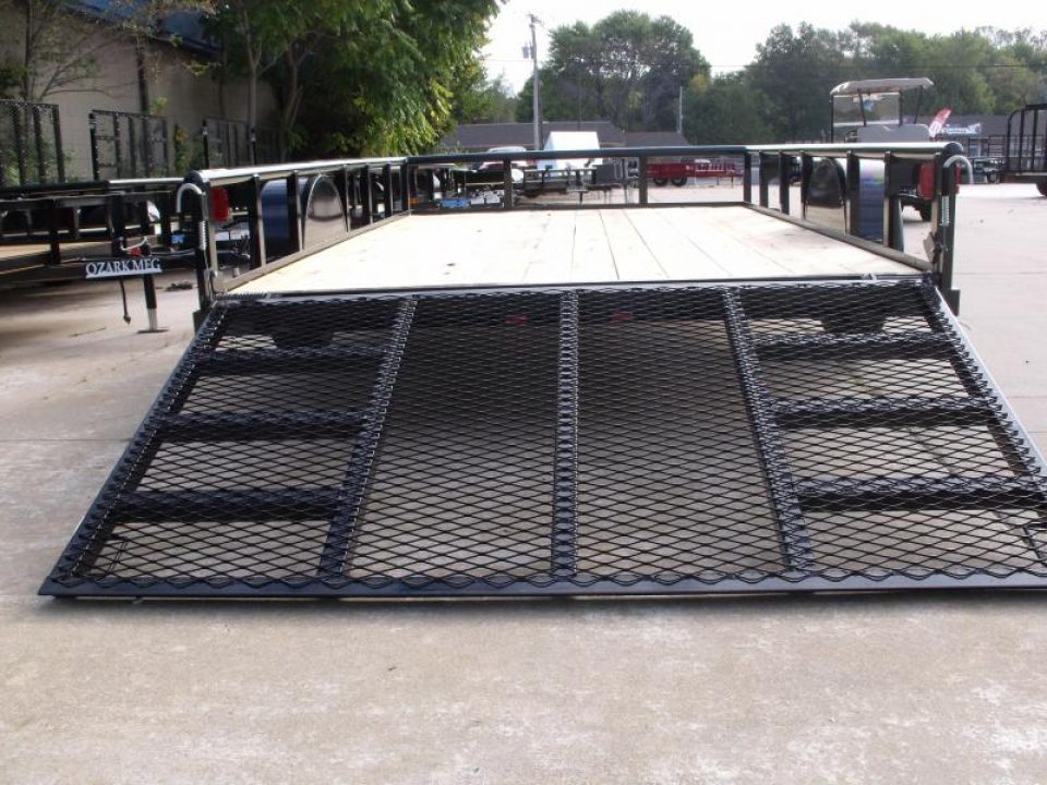 New Utility Trailer 83 x 12    Pipe Rail Top   Rear 48" Lay-N-Tailgate  2990 Axle
