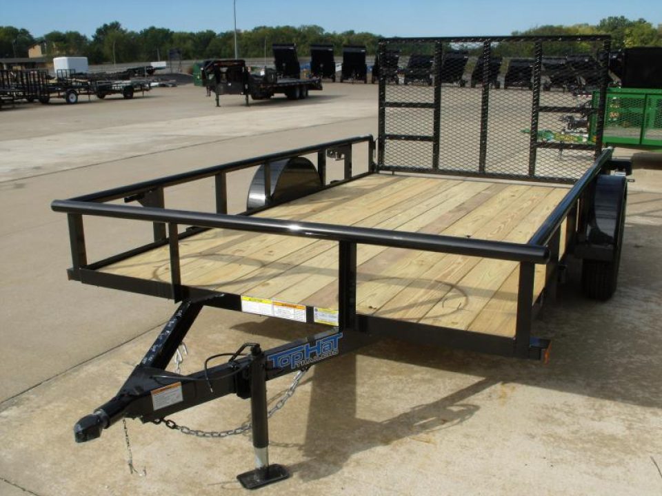 New Utility Trailer 83 x 12    Pipe Rail Top   Rear 48" Lay-N-Tailgate  2990 Axle