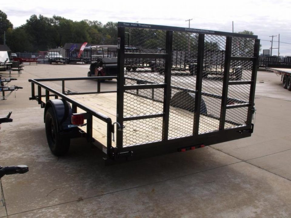 New Utility Trailer 83 x 12    Pipe Rail Top   Rear 48" Lay-N-Tailgate  2990 Axle