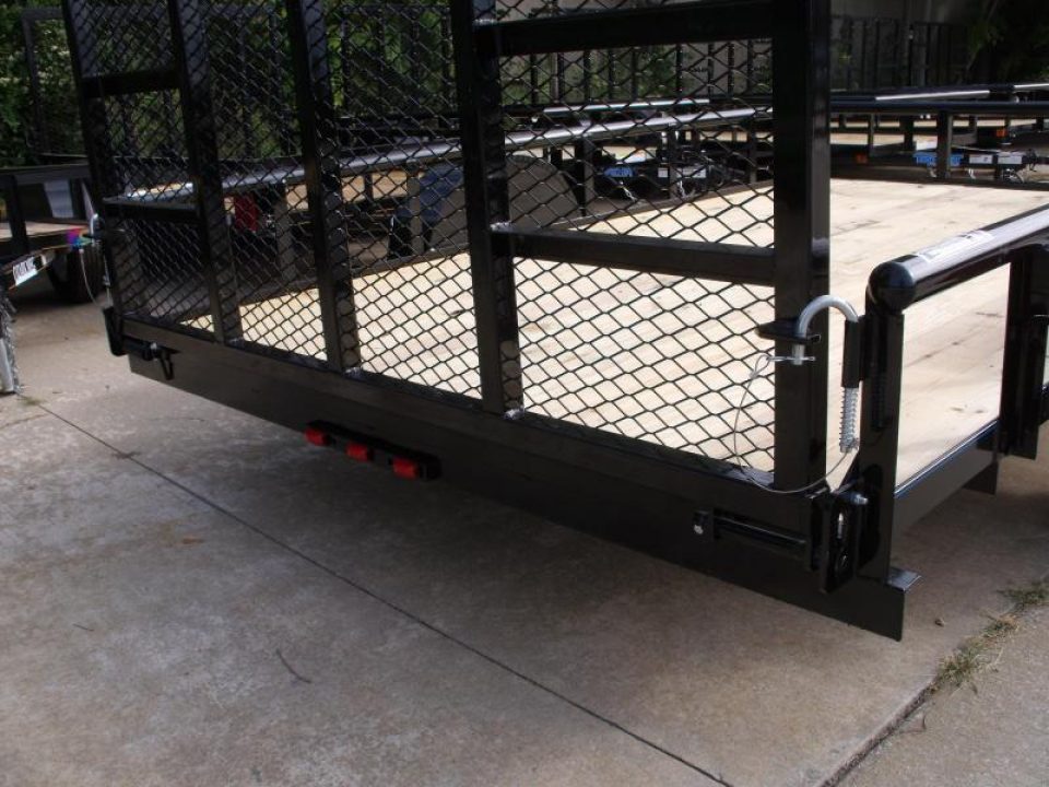 New Utility Trailer 83 x 12    Pipe Rail Top   Rear 48" Lay-N-Tailgate  2990 Axle