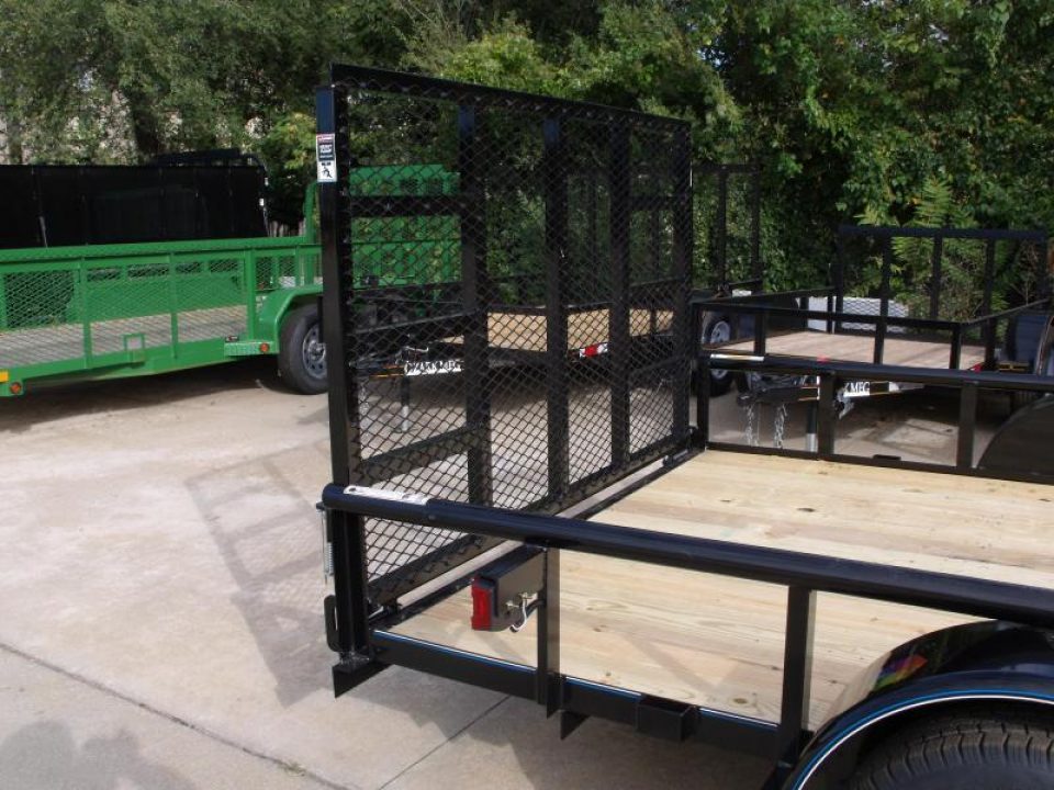 New Utility Trailer 83 x 12    Pipe Rail Top   Rear 48" Lay-N-Tailgate  2990 Axle