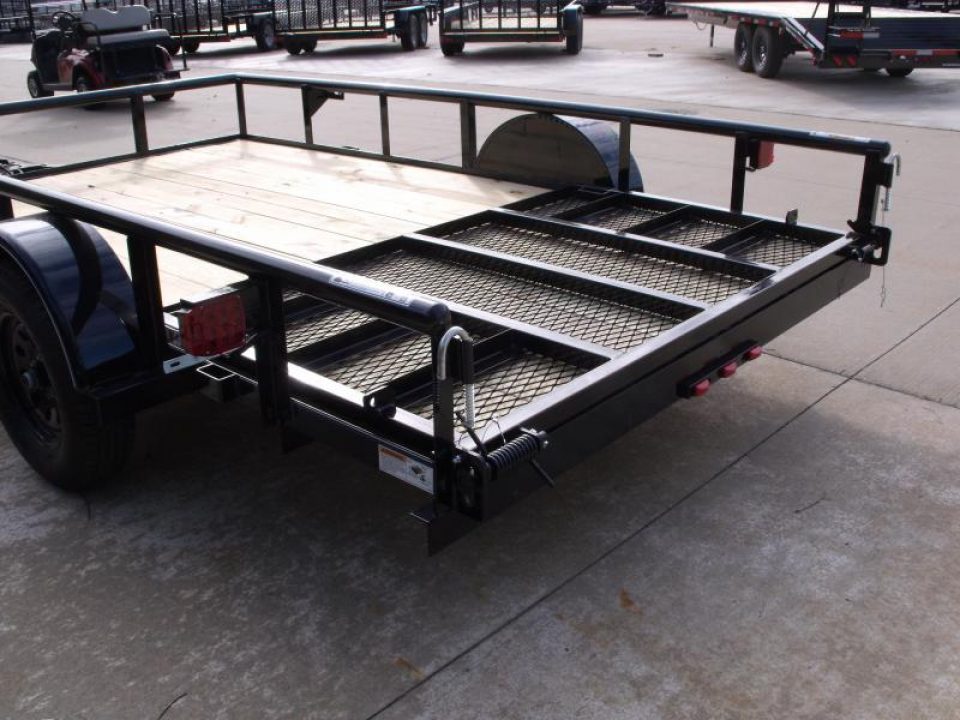 New Utility Trailer 83 x 12    Pipe Rail Top   Rear 48" Lay-N-Tailgate  2990 Axle