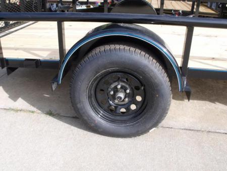 New Utility Trailer 83 x 12    Pipe Rail Top   Rear 48" Lay-N-Tailgate  2990 Axle