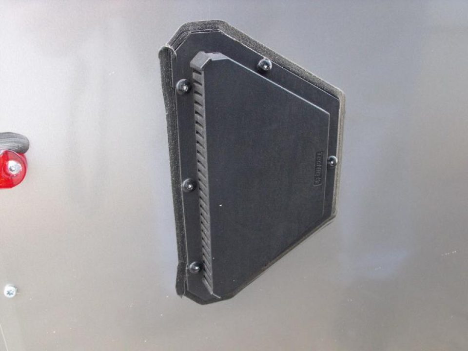 New HUGE SALE WHILE THEY LAST    !!! Enclosed Trailer 7 X 12 Ramp  7'  Interior Insulated Trailer Two Tone Charcoal Frt/ Silver Mist Rear   In Color  Tube Construction