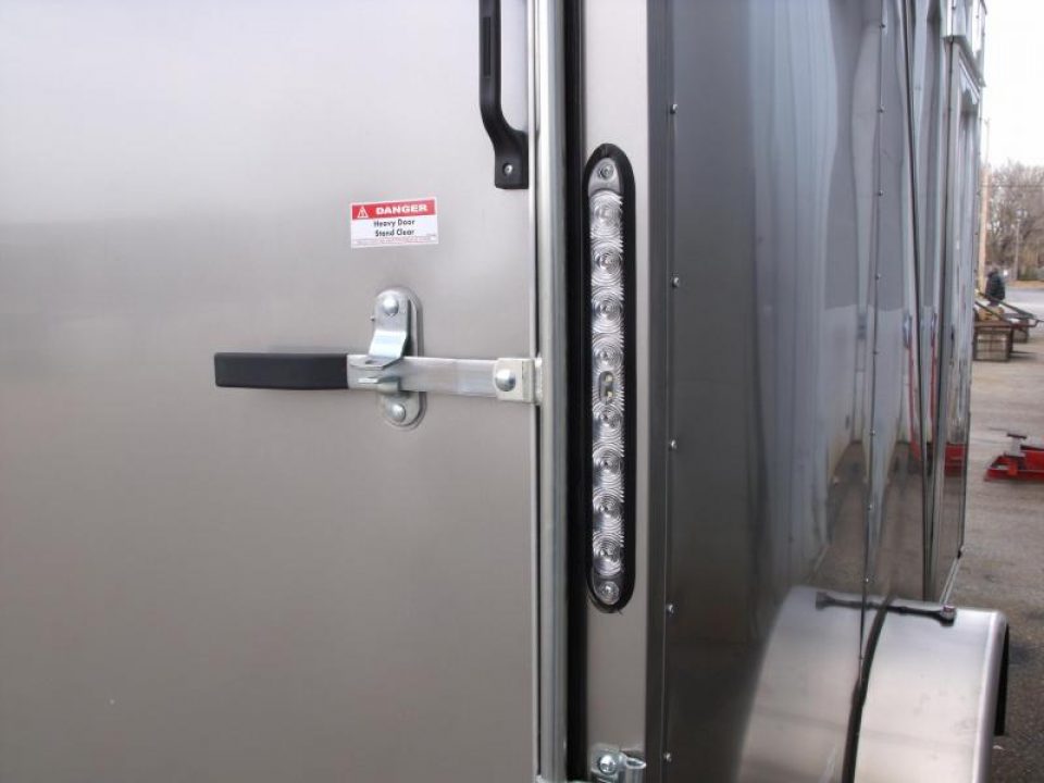 New HUGE SALE WHILE THEY LAST    !!! Enclosed Trailer 7 X 12 Ramp  7'  Interior Insulated Trailer Two Tone Charcoal Frt/ Silver Mist Rear   In Color  Tube Construction