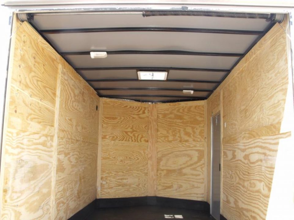 New HUGE SALE WHILE THEY LAST    !!! Enclosed Trailer 7 X 12 Ramp  7'  Interior Insulated Trailer Two Tone Charcoal Frt/ Silver Mist Rear   In Color  Tube Construction