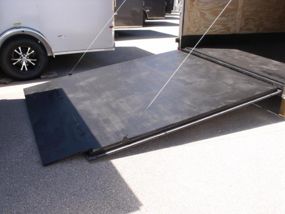 New HUGE SALE WHILE THEY LAST    !!! Enclosed Trailer 7 X 12 Ramp  7'  Interior Insulated Trailer Two Tone Charcoal Frt/ Silver Mist Rear   In Color  Tube Construction