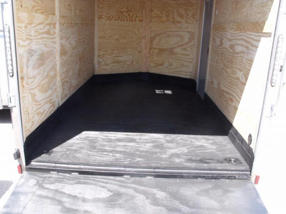 New HUGE SALE WHILE THEY LAST    !!! Enclosed Trailer 7 X 12 Ramp  7'  Interior Insulated Trailer Two Tone Charcoal Frt/ Silver Mist Rear   In Color  Tube Construction