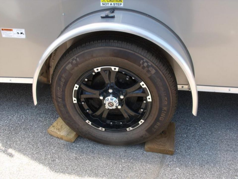 New HUGE SALE WHILE THEY LAST    !!! Enclosed Trailer 7 X 12 Ramp  7'  Interior Insulated Trailer Two Tone Charcoal Frt/ Silver Mist Rear   In Color  Tube Construction