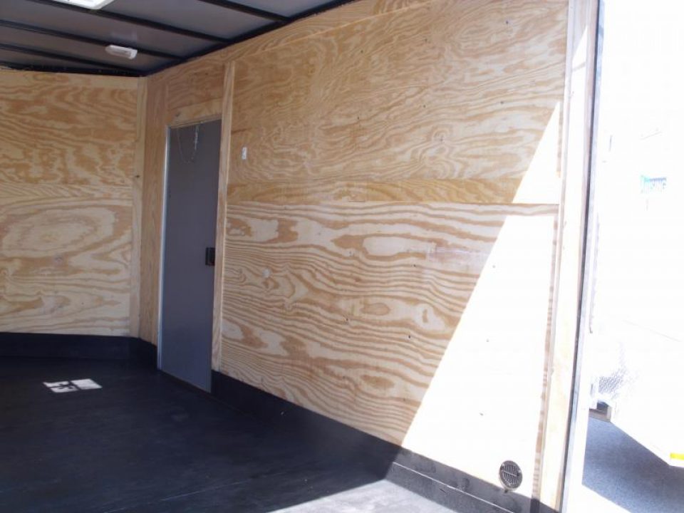 New HUGE SALE WHILE THEY LAST    !!! Enclosed Trailer 7 X 12 Ramp  7'  Interior Insulated Trailer Two Tone Charcoal Frt/ Silver Mist Rear   In Color  Tube Construction