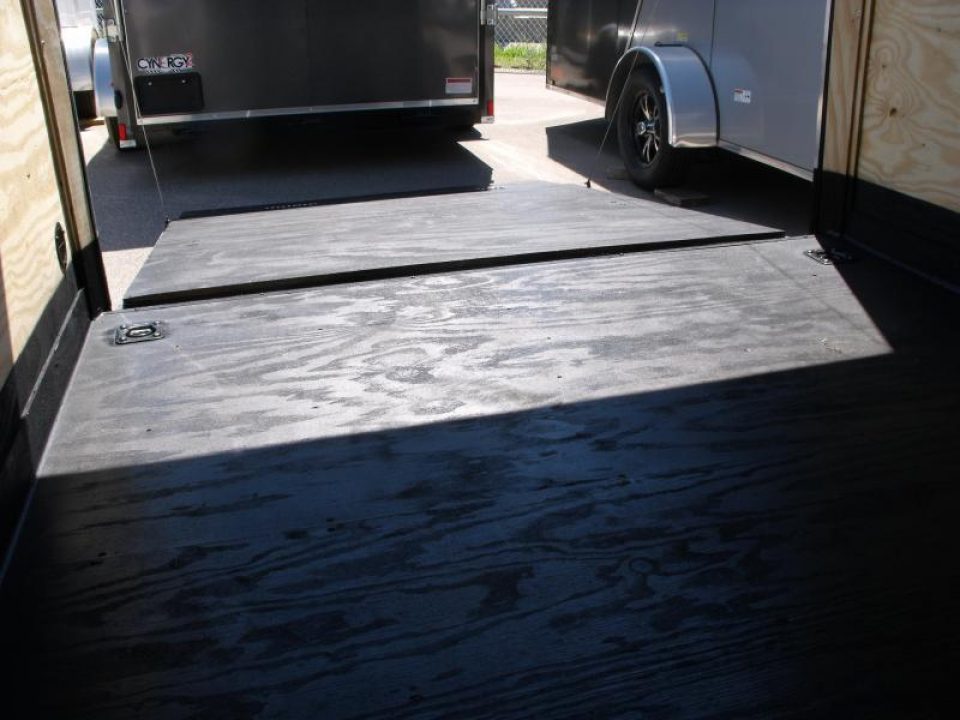 New HUGE SALE WHILE THEY LAST    !!! Enclosed Trailer 7 X 12 Ramp  7'  Interior Insulated Trailer Two Tone Charcoal Frt/ Silver Mist Rear   In Color  Tube Construction