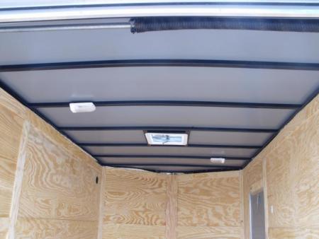 New HUGE SALE WHILE THEY LAST    !!! Enclosed Trailer 7 X 12 Ramp  7'  Interior Insulated Trailer Two Tone Charcoal Frt/ Silver Mist Rear   In Color  Tube Construction