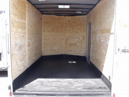 New HUGE SALE WHILE THEY LAST    !!! Enclosed Trailer 7 X 12 Ramp  7'  Interior Insulated Trailer Two Tone Charcoal Frt/ Silver Mist Rear   In Color  Tube Construction