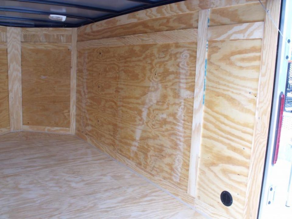 New HUGE SALE WHILE THEY LAST !!!   Enclosed Trailer 5 x 10  Ramp 5' Two Tone In Color White Front/Silver Mist Rear