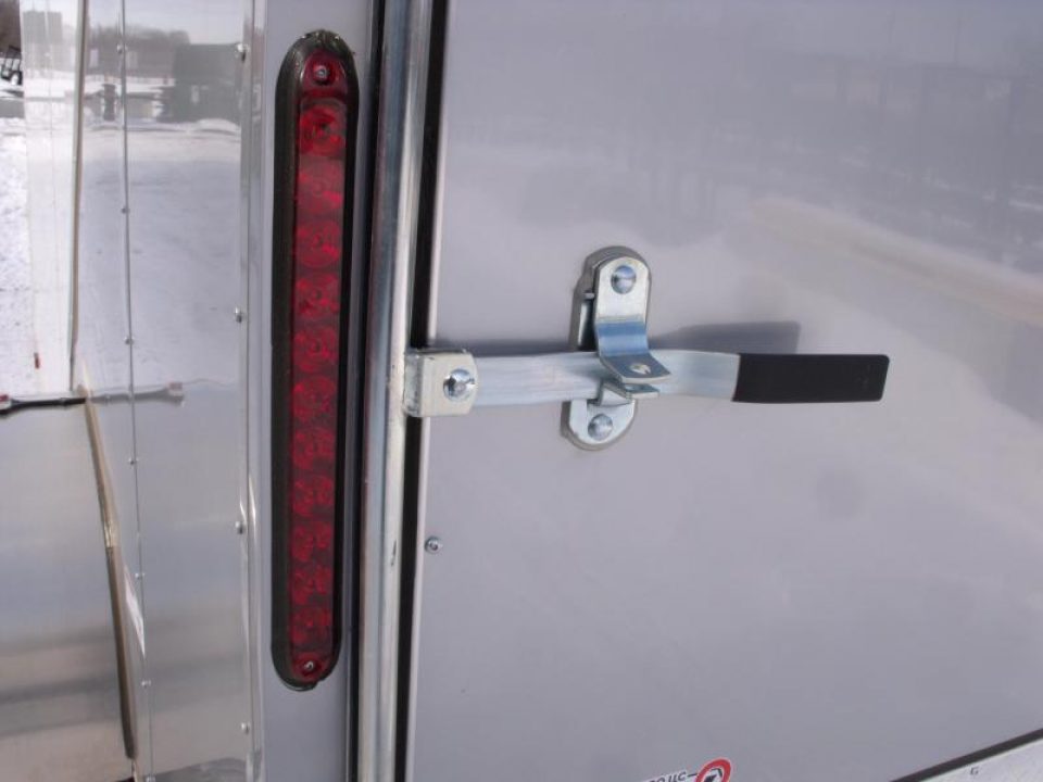 New HUGE SALE WHILE THEY LAST !!!   Enclosed Trailer 5 x 10  Ramp 5' Two Tone In Color White Front/Silver Mist Rear