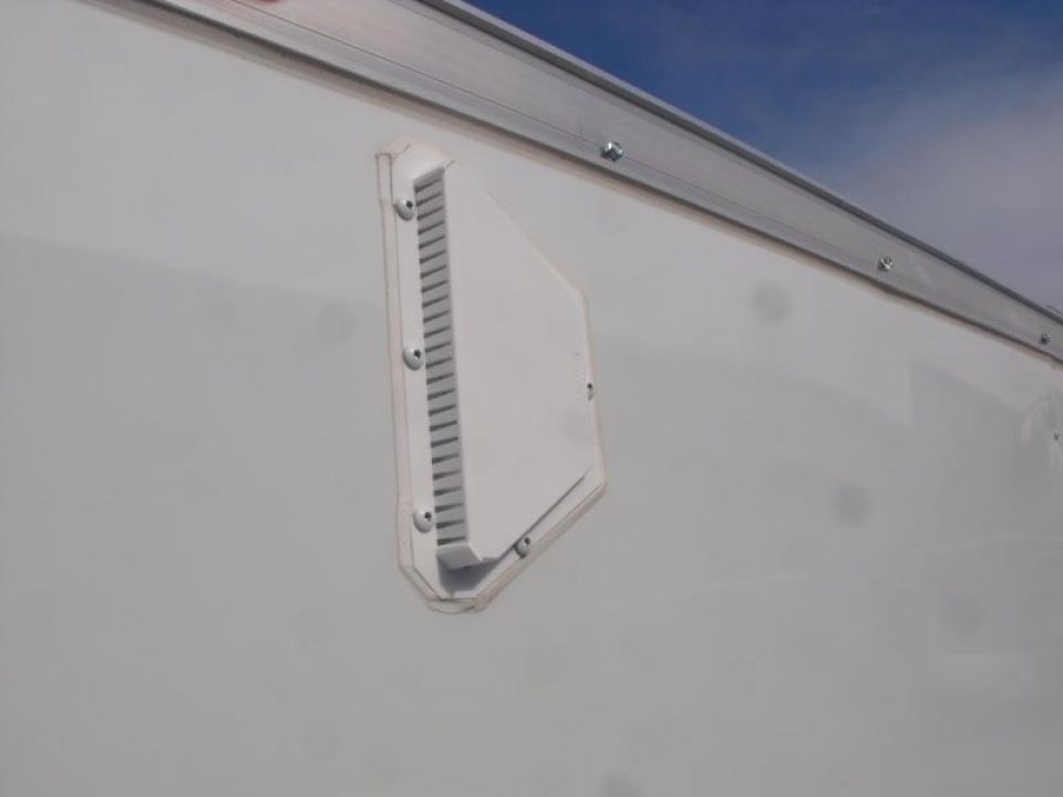 New HUGE SALE WHILE THEY LAST !!!   Enclosed Trailer 5 x 10  Ramp 5' Two Tone In Color White Front/Silver Mist Rear
