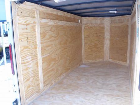 New HUGE SALE WHILE THEY LAST !!!   Enclosed Trailer 5 x 10  Ramp 5' Two Tone In Color White Front/Silver Mist Rear