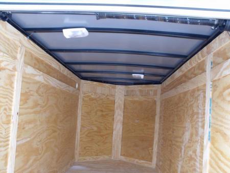New HUGE SALE WHILE THEY LAST !!!   Enclosed Trailer 5 x 10  Ramp 5' Two Tone In Color White Front/Silver Mist Rear