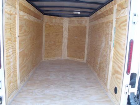 New HUGE SALE WHILE THEY LAST !!!   Enclosed Trailer 5 x 10  Ramp 5' Two Tone In Color White Front/Silver Mist Rear