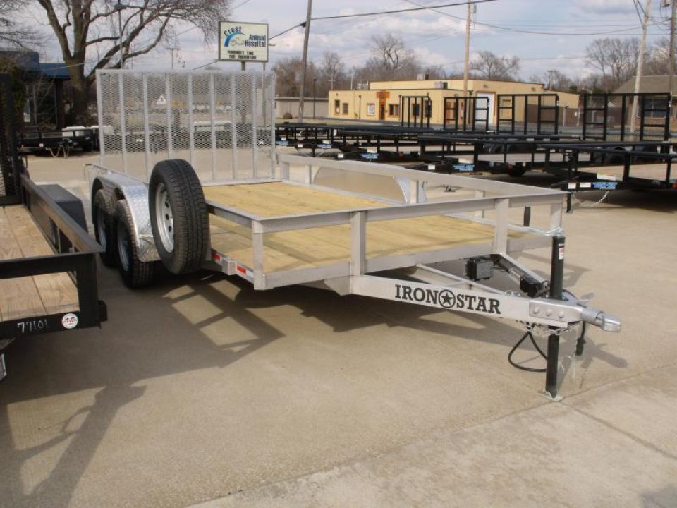 New Aluminum Trailer 83 X 14 Rear Gate  Brakes 7000 Gvwr