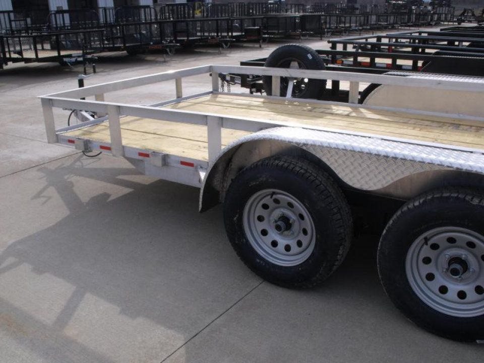 New Aluminum Trailer 83 X 14 Rear Gate  Brakes 7000 Gvwr