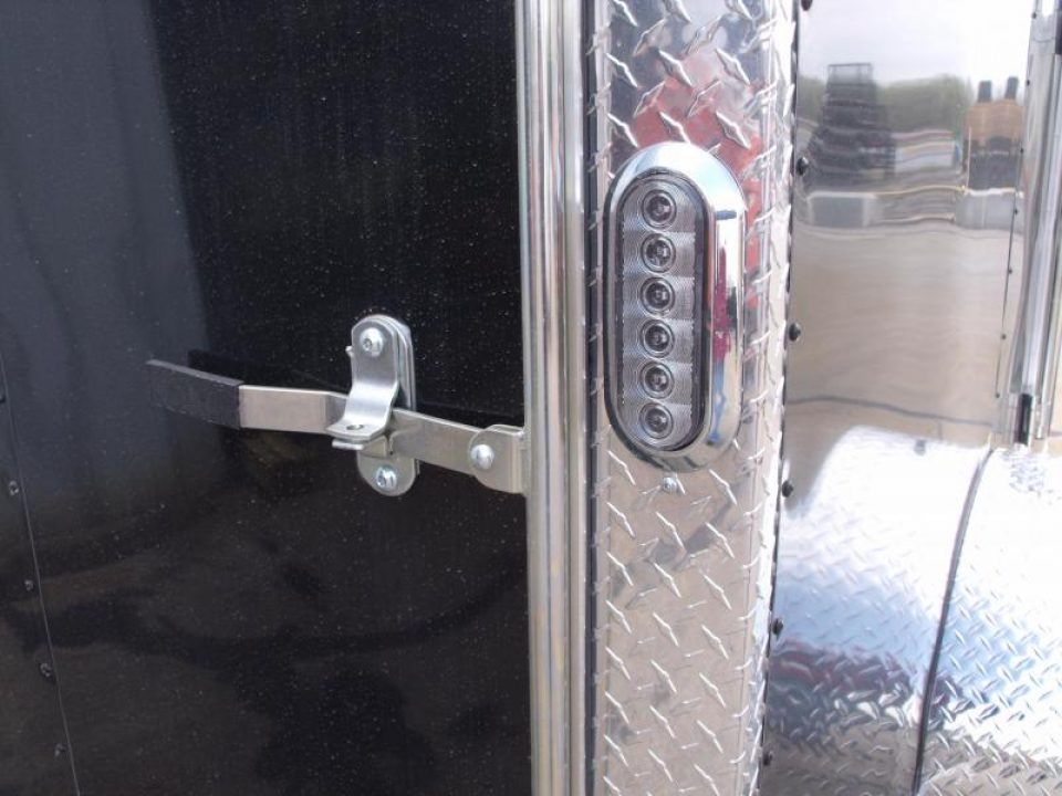 New Enclosed Trailer 5 X 10 Ramp 2990 Axle Black In Color  Extended Tongue All Tube Construction