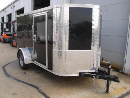 New Enclosed Trailer 5 X 10 Ramp 2990 Axle Black In Color  Extended Tongue All Tube Construction