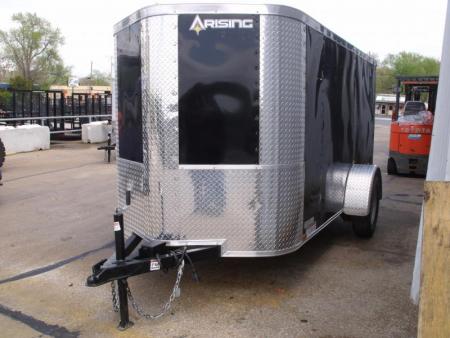 New Enclosed Trailer 5 X 10 Ramp 2990 Axle Black In Color  Extended Tongue All Tube Construction