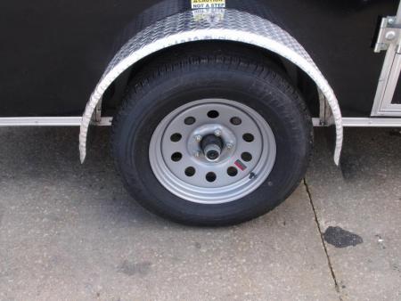 New Enclosed Trailer 5 X 10 Ramp 2990 Axle Black In Color  Extended Tongue All Tube Construction