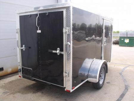 New Enclosed Trailer 5 X 10 Ramp 2990 Axle Black In Color  Extended Tongue All Tube Construction